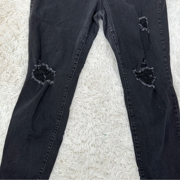 Old Navy Black Power Slim Straight Jeans High Rise 18 - Picture 2 of 7
